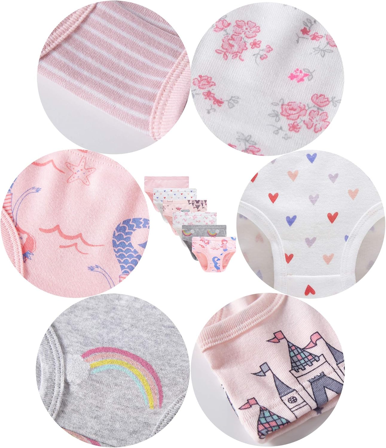 Thumbnail 1 de Family Feeling Little Girl Underwear 100% Cotton 6-Pack