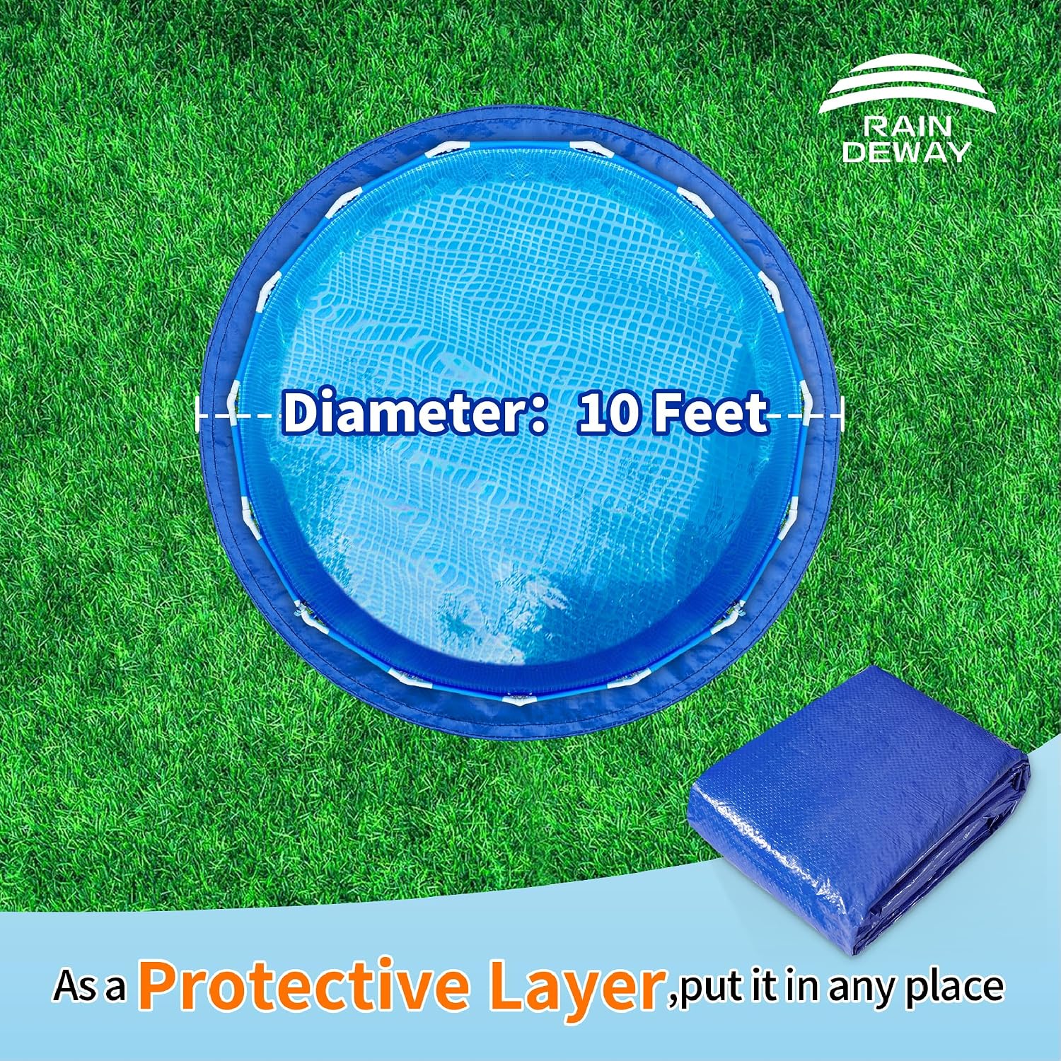 Detalle 2 de RAINDEWAY Round Tarp, 10 Feet