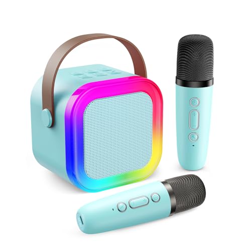 Detalle de Fede Karaoke: 2 micrófonos infantiles con Bluetooth, luces LED y efectos de voz