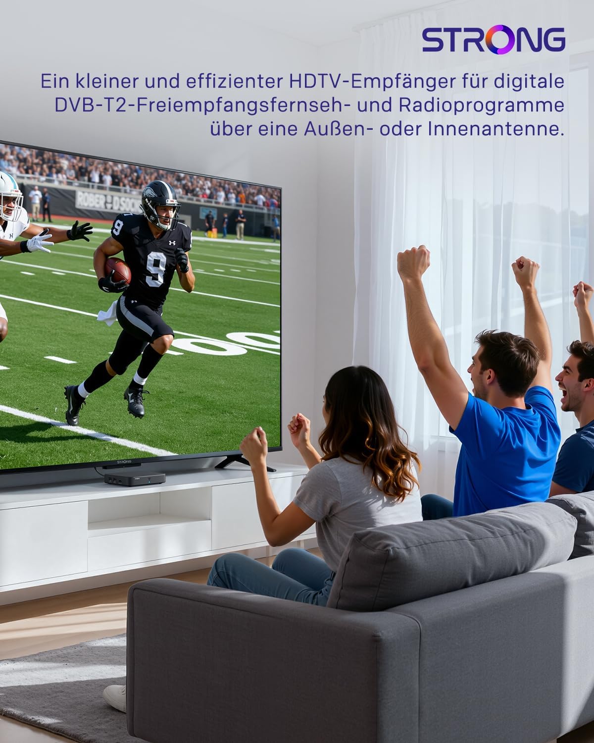 Thumbnail 5 de STRONG SRT420 4K Streaming Box mit Android TV, DVB‑T2, Ethernet & integriertem Chromecast
