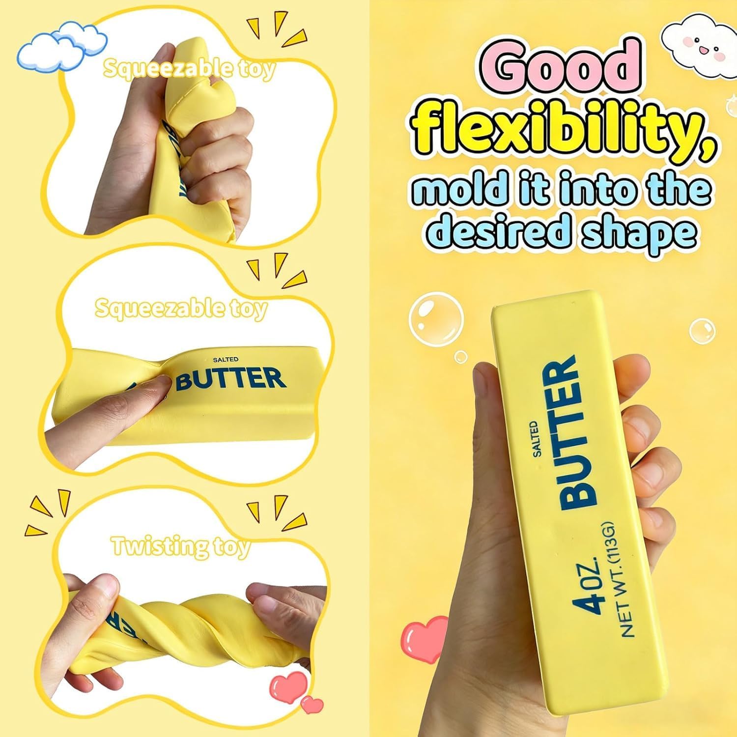 Thumbnail 2 de QHPOQU 2 Packs Slow Rising Squishy Butter Squeeze Toys