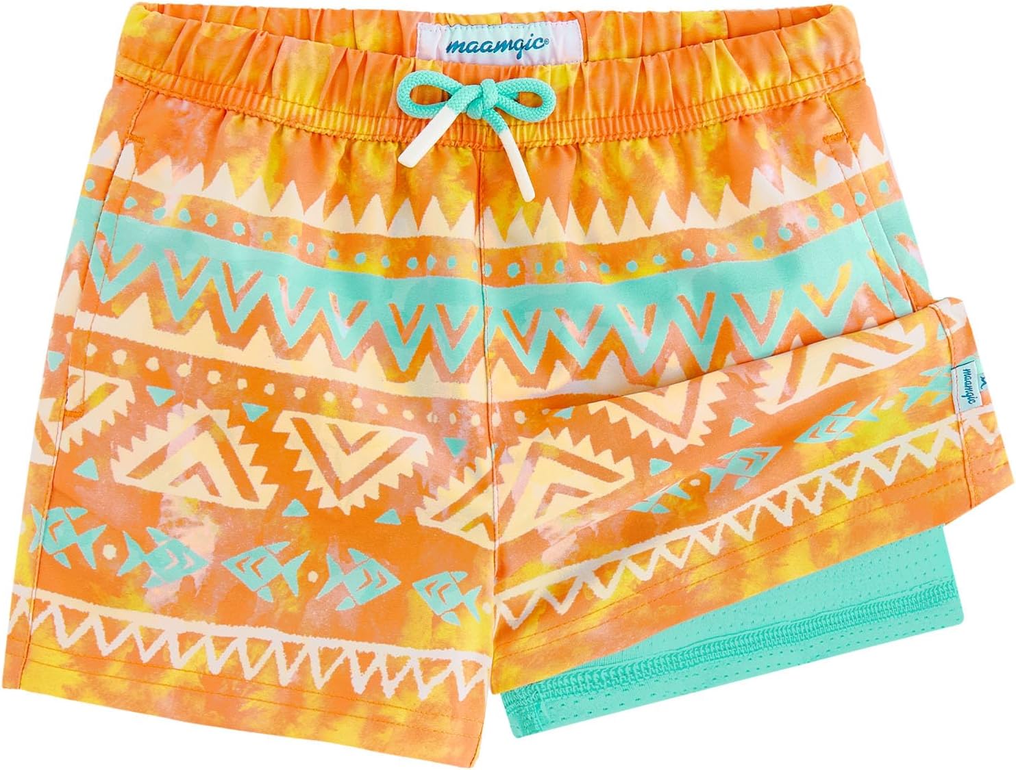 Thumbnail 6 de MaaMgic Jungen Badeshorts Kinder (2-in-1) – schnelltrocknend mit Kompressions-Innenhose, Taschen & Tunnelzug