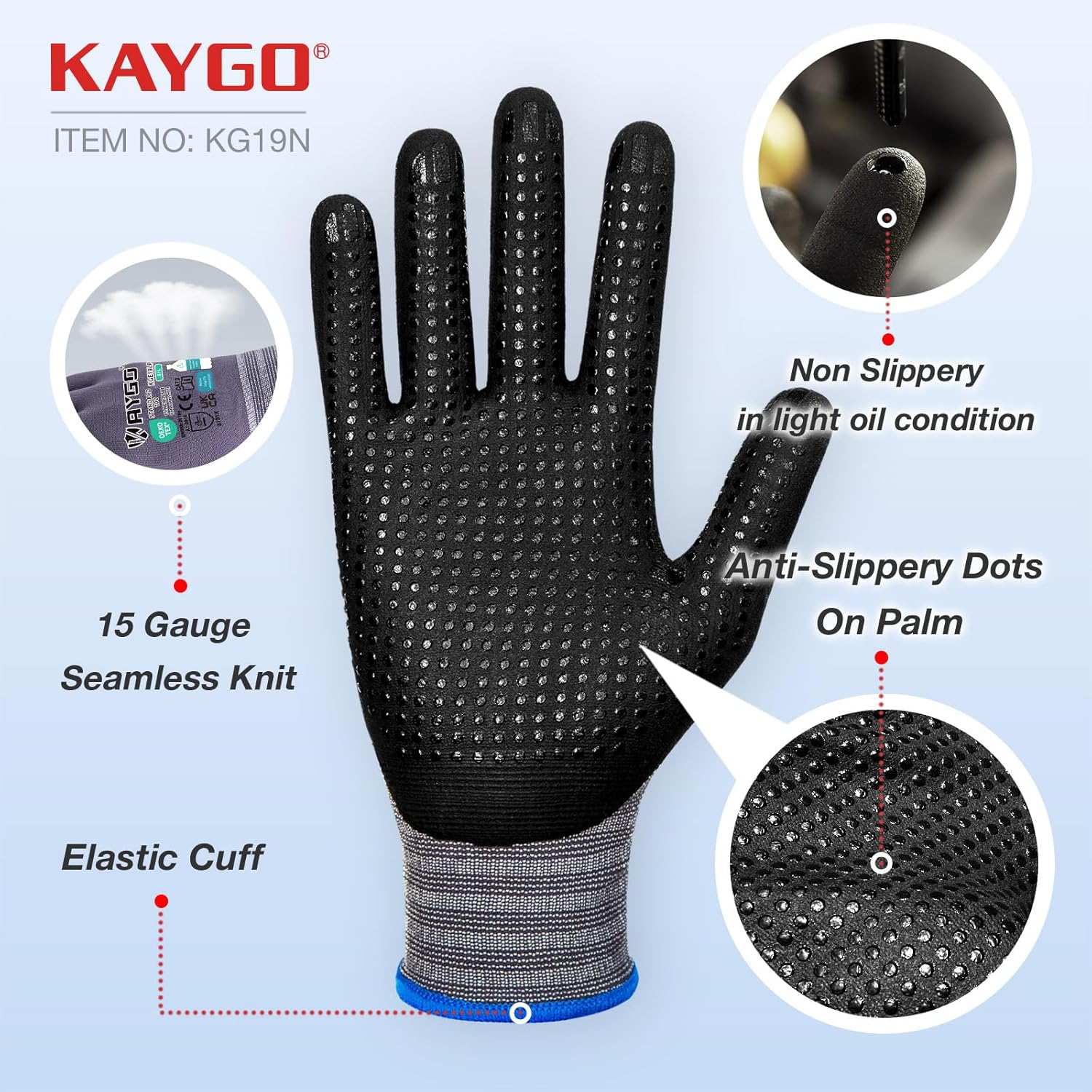 Thumbnail 1 de KayGO KG19N Work Gloves