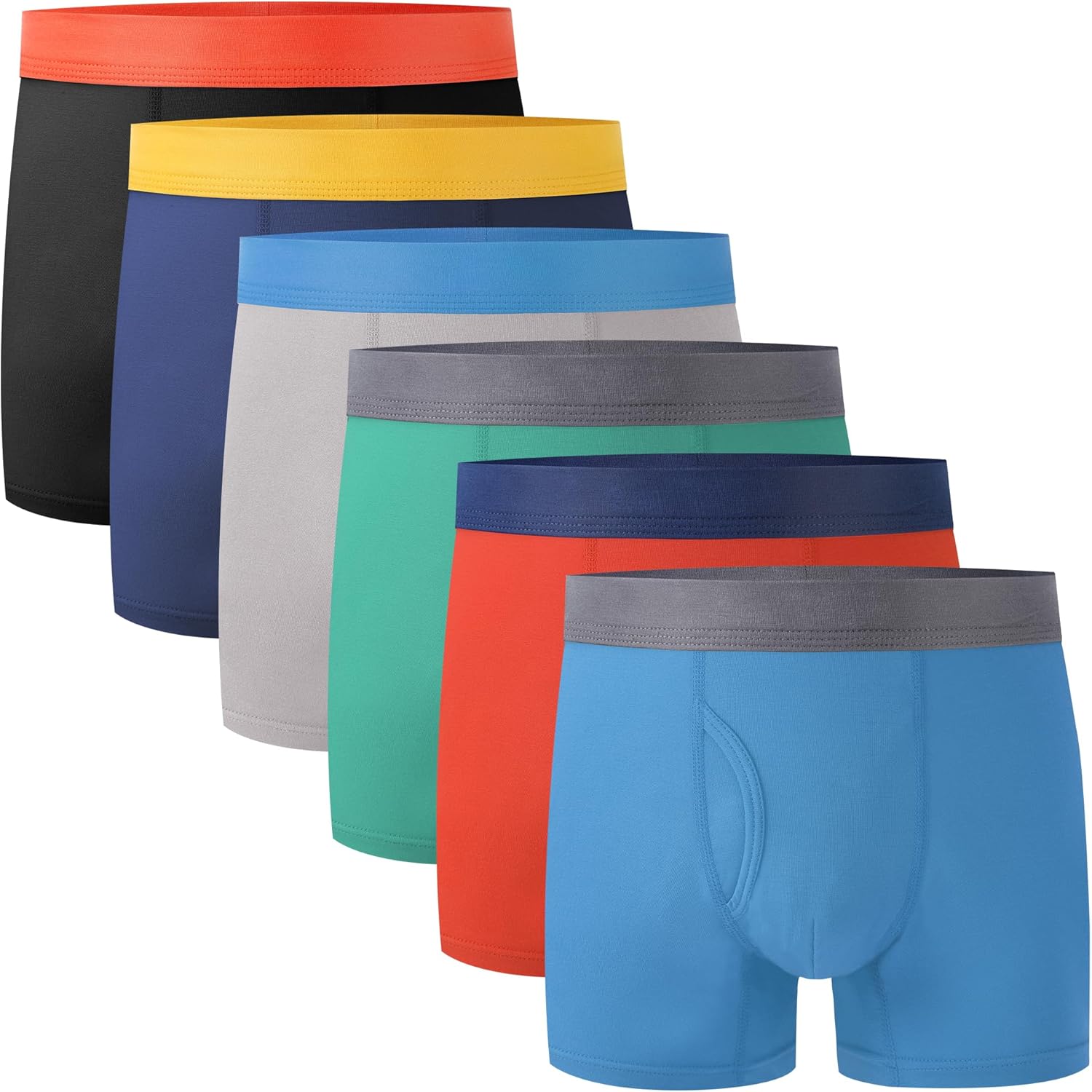 Detalle de BAMBOO COOL Boys' Boxer Briefs (6-18Y) — 6-Pack, Moisture-Wicking, Ultra-Soft Bamboo Viscose