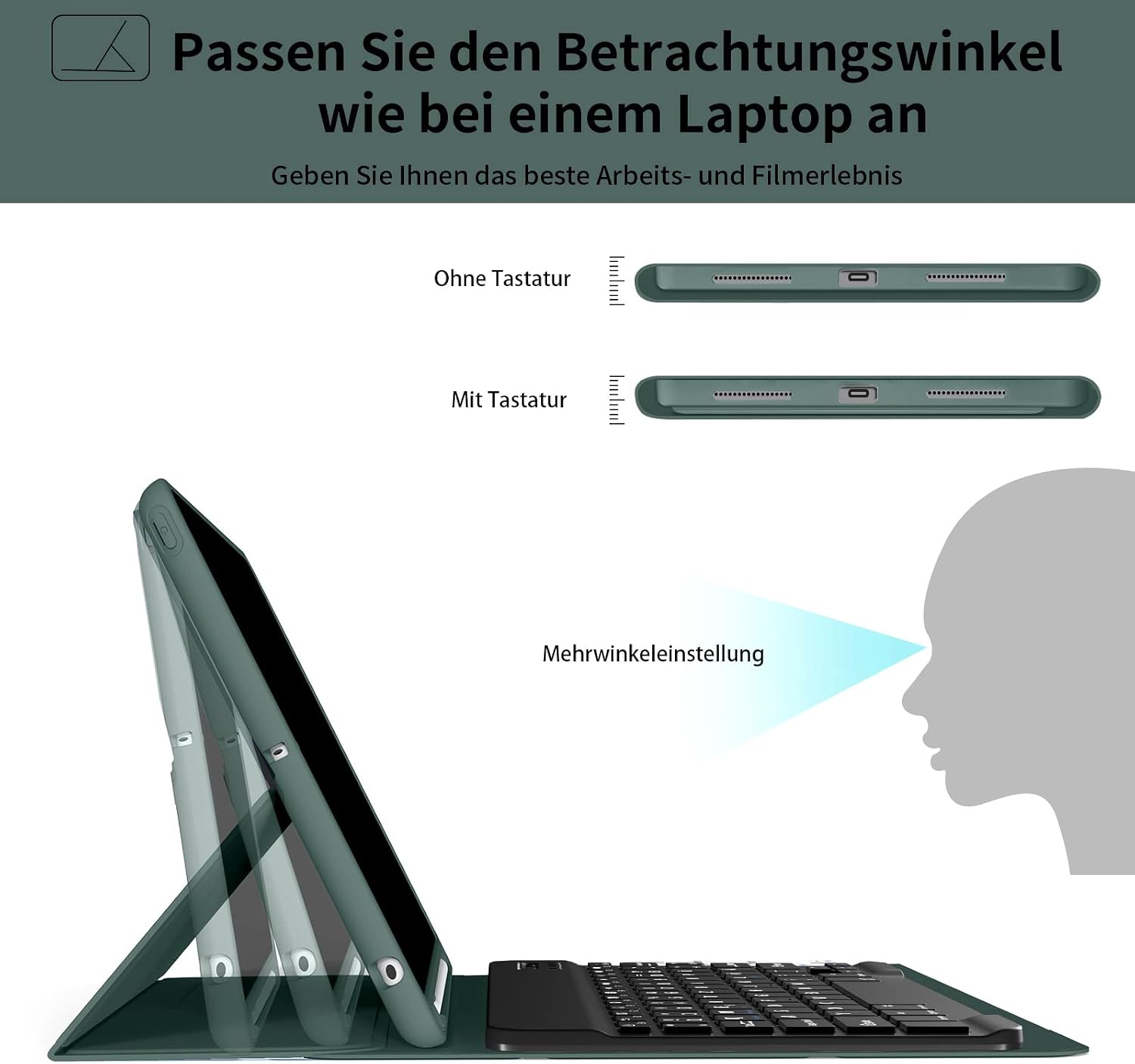 Thumbnail 6 de aoub Hülle mit Tastatur 10,2 Zoll