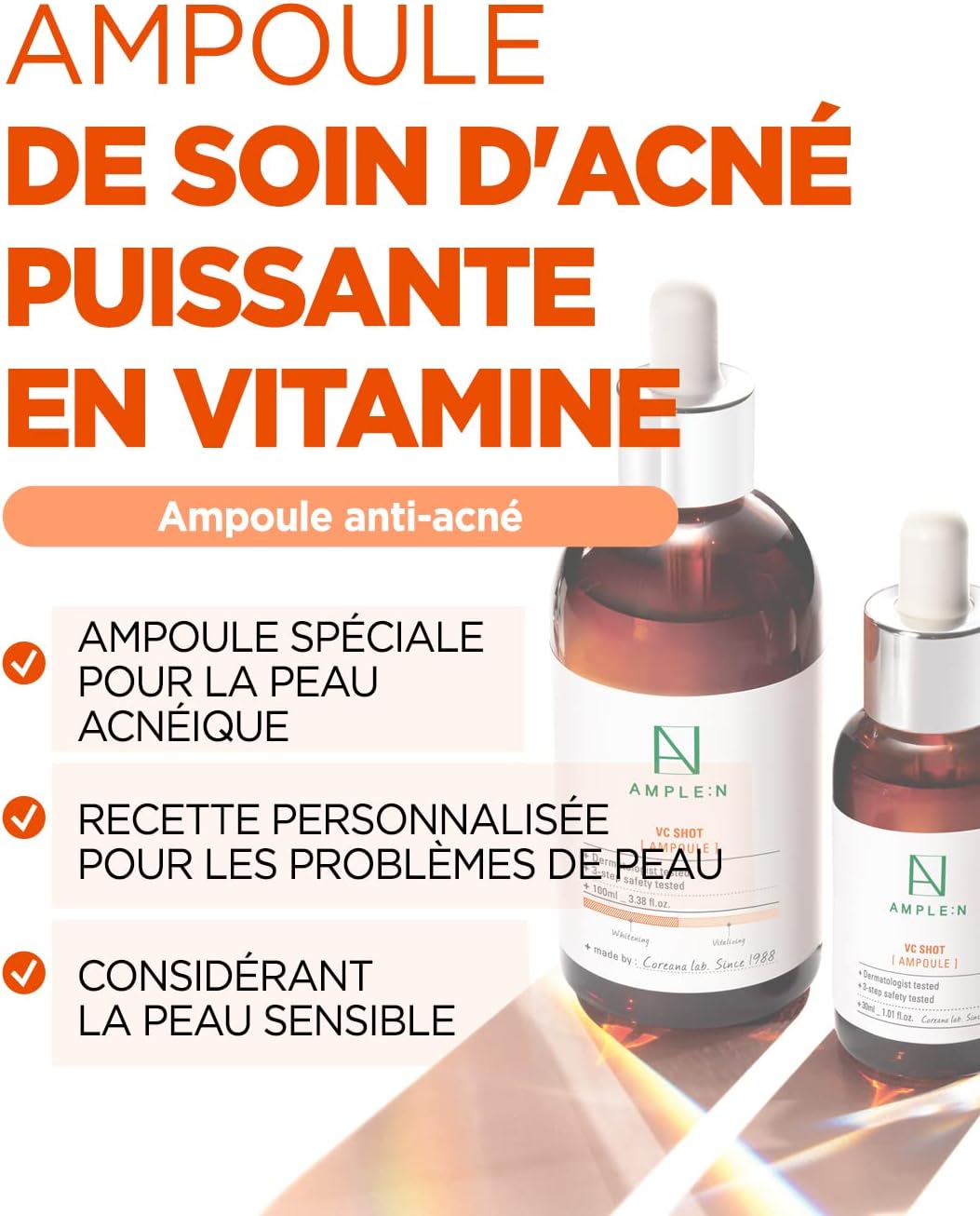 Thumbnail 1 de Coreana AMPLE:N Fiala VC Shot: siero viso alla vitamina C 100 ml, luminosità e uniformità della pelle