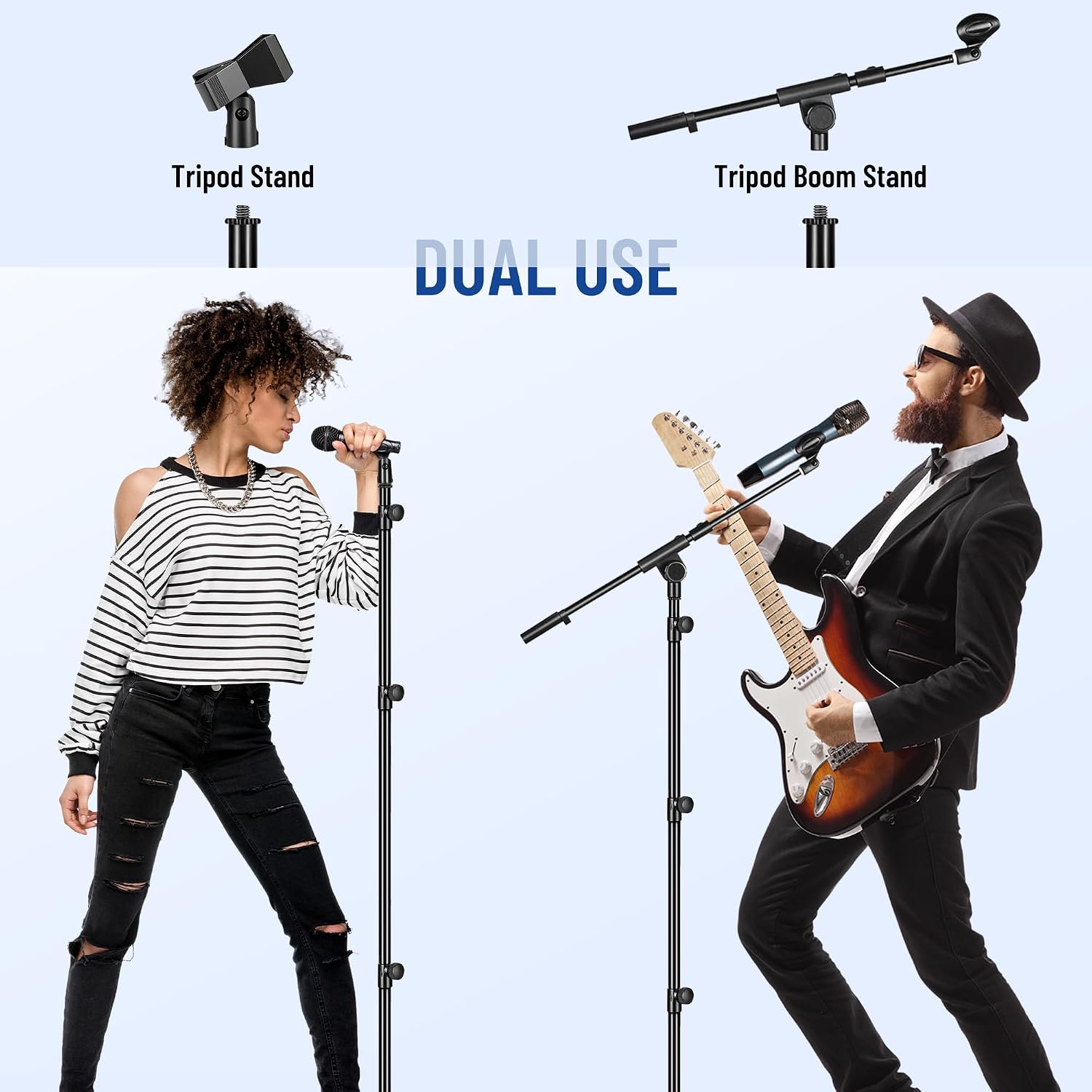 Detalle de CAHAYA CY0239 Adjustable Tripod Microphone Stand with Boom Arm and Carrying Bag