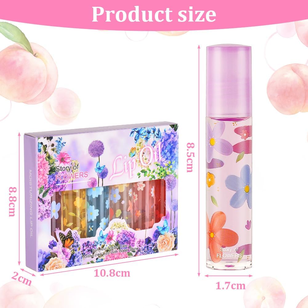 Detalle 2 de AOOWU Lip Gloss: set da 6 lip oil trasparenti idratanti e rimpolpanti