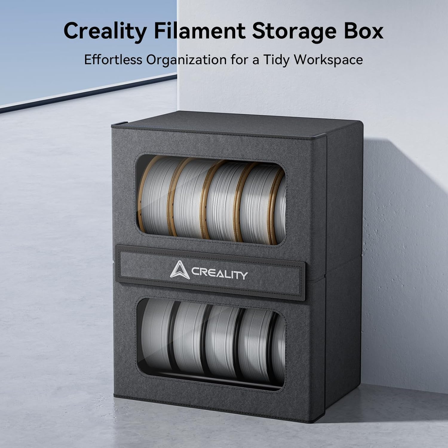 Thumbnail 1 de Pack de 4 filaments PLA Creality Ender en 1,75 mm (noir, blanc, gris, bleu) – anti-nœuds et bonne tenue des surplombs