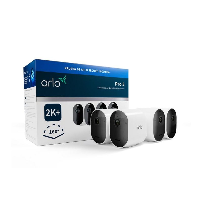 Detalle 2 de Arlo Pro 5 2K: 4 cámaras con visión nocturna y iluminación integrada para interior y exterior