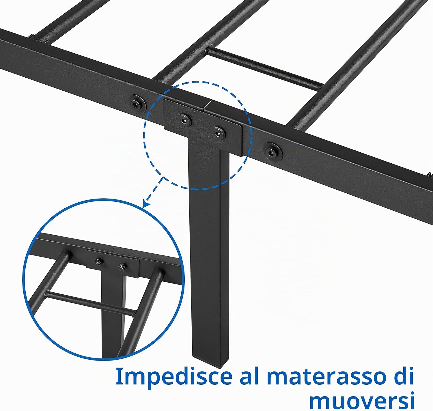 Thumbnail 6 de Yaheetech Letto Singolo in Ferro 90x190 cm