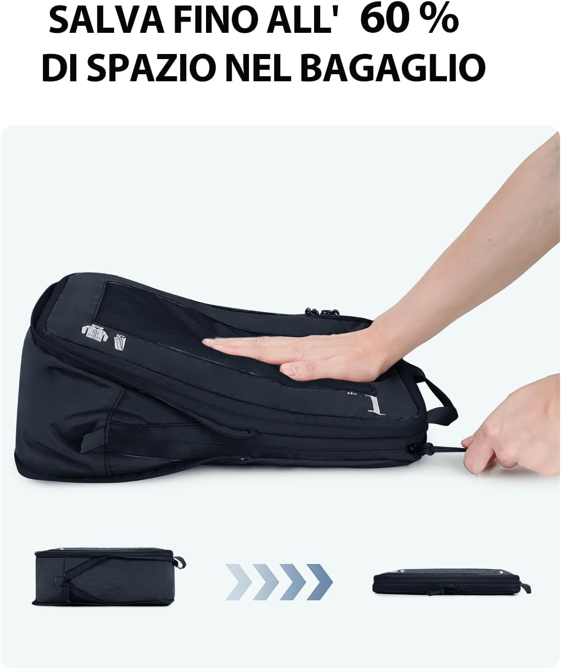 Thumbnail 2 de Set ECOHUB 5 organizer da valigia con compressione e scomparti per il viaggio (blu scuro)