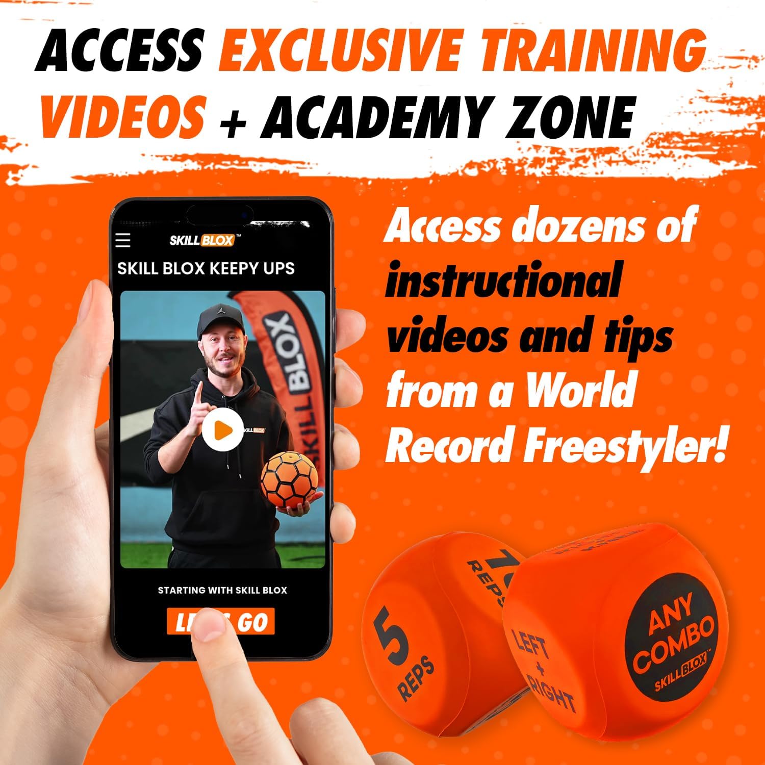 Thumbnail 4 de SKILL BLOX Keepy Up Training Dice 2 pcs