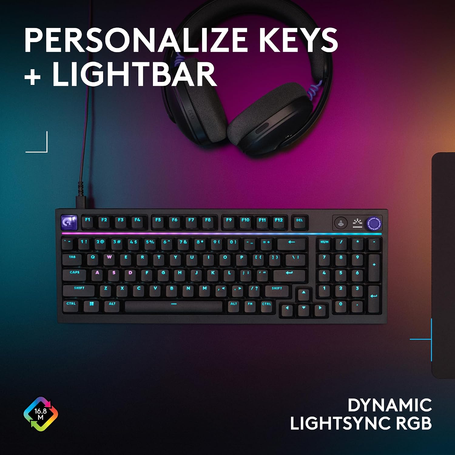 Thumbnail 6 de Logitech G316 X 98 Mechanical Gaming Keyboard, Tactile Switches, 8 kHz, RGB
