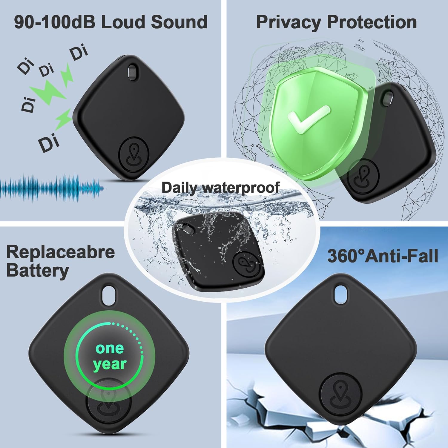 Detalle de Android Smart Tag per chiavi, 4 in 1