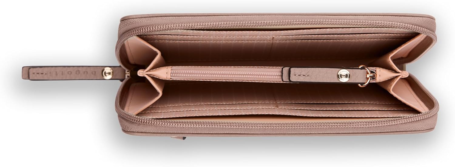 Thumbnail 3 de bugatti Elina Damenbörse lang mit Reißverschluss – langer Geldbeutel aus Kunstleder in Alt-Rosa