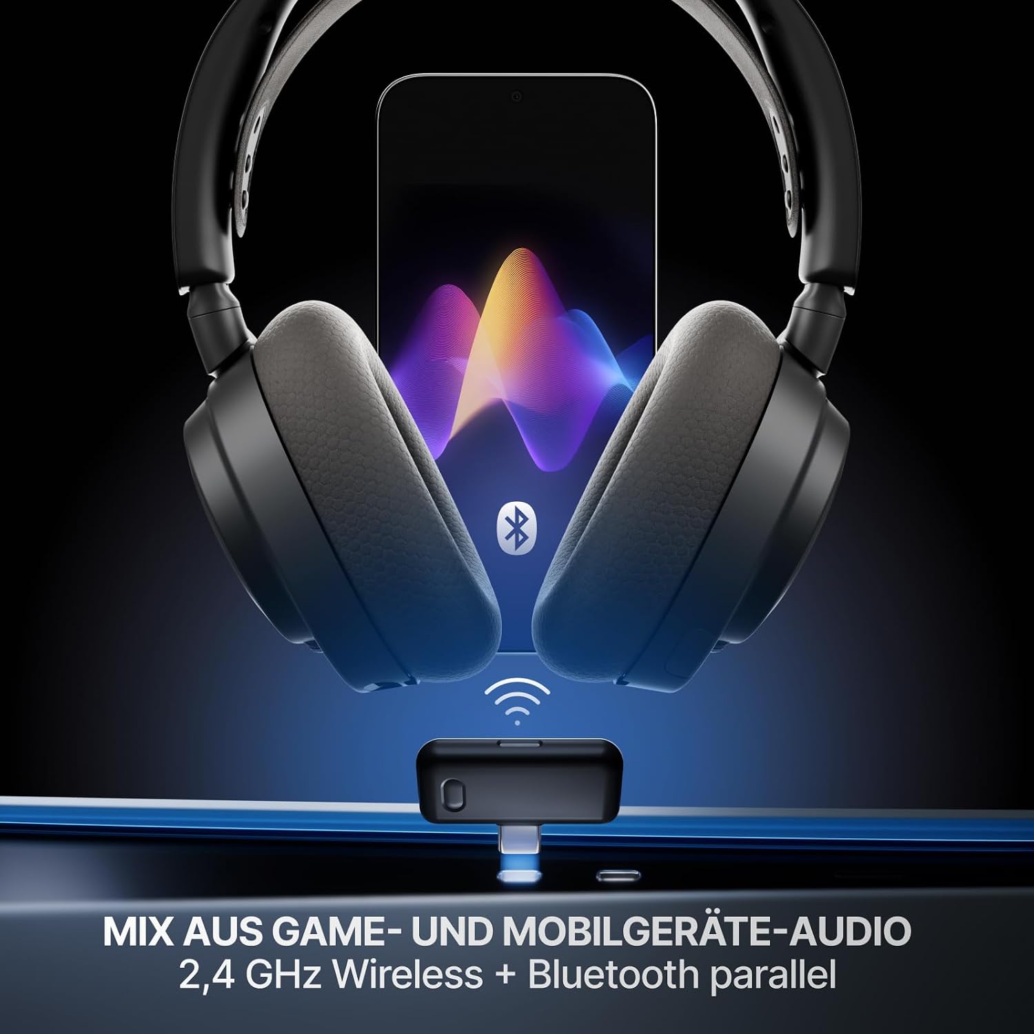 Detalle de SteelSeries Arctis Nova 7P Gen 2 – PS5 Headset mit App-Steuerung, 2,4 GHz & Bluetooth