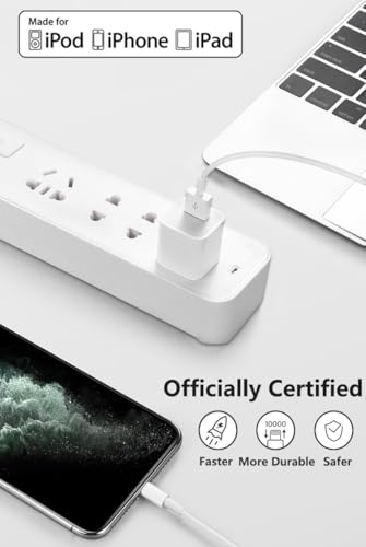 Detalle de MAILESI 4Pack Apple MFi Certified Lightning to USB Charging Cable (3.3 ft)