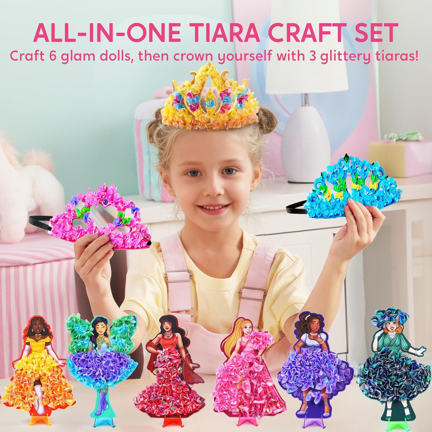 Thumbnail 1 de Klever Kits Poke in Art for Girls – Mess-free Fashion Dress-up Craft Kit for Kids
