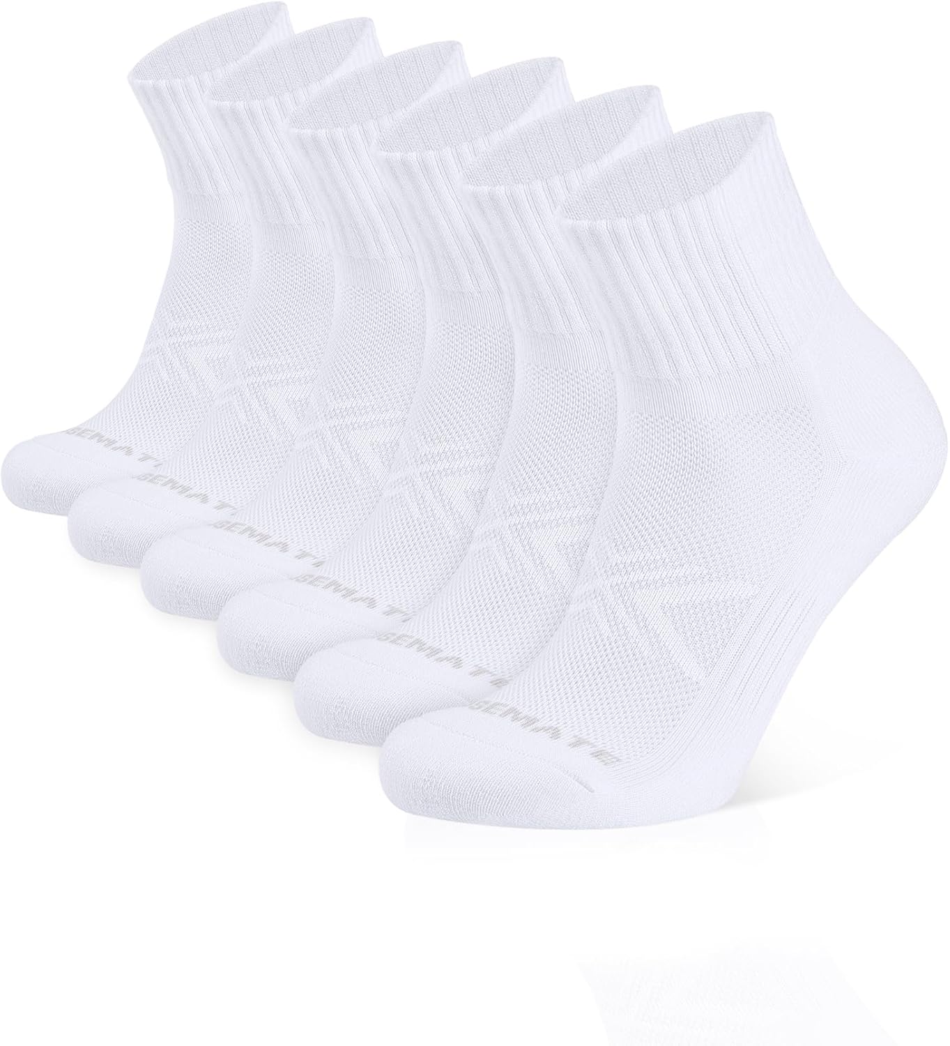 Thumbnail 6 de CLOSEMATE Mens Sports Quarter Ankle Socks (6 Pairs) – anti-blister cushioned trainer socks