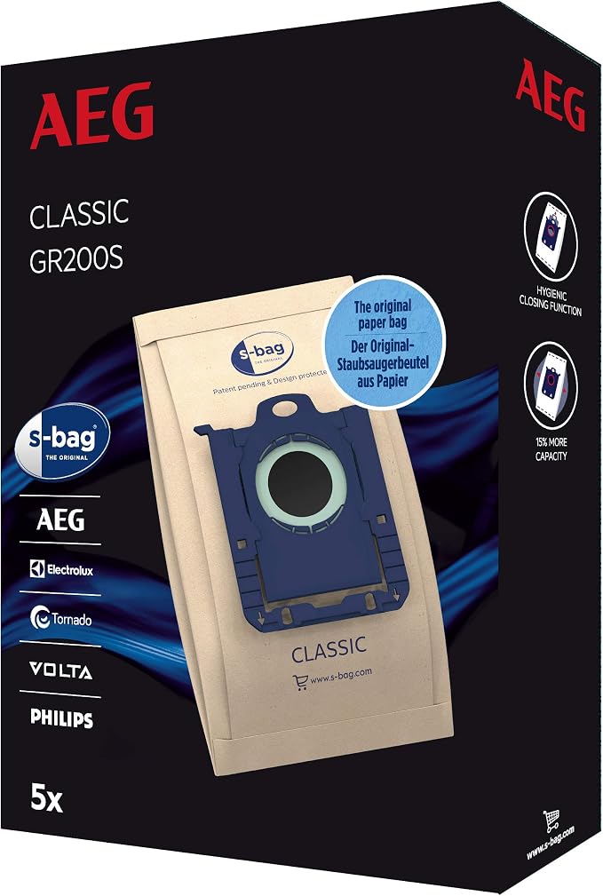 Detalle de AEG GR200S Bolsas Clásicas para Aspiradora VX 🧹