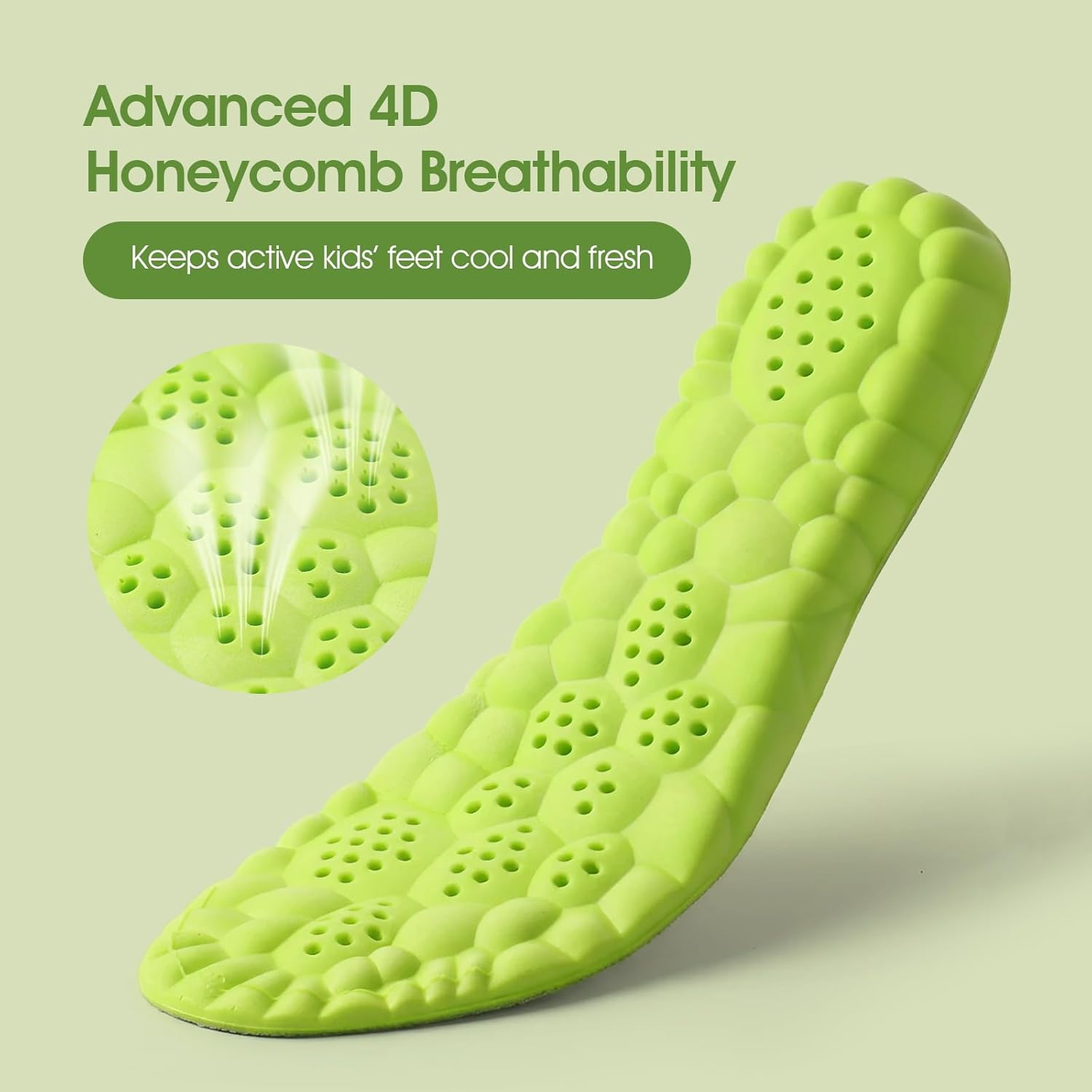 Thumbnail 2 de ENLOPQ 4D Cloud-Soft Comfort Insoles for Kids and Youth – Trim-to-Fit Memory Foam with Arch Support