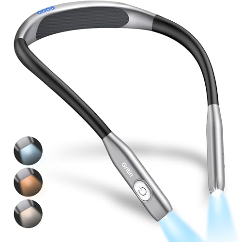 Detalle de Gritin Neck Reading Light: Rechargeable Hands-Free Bedside Illumination