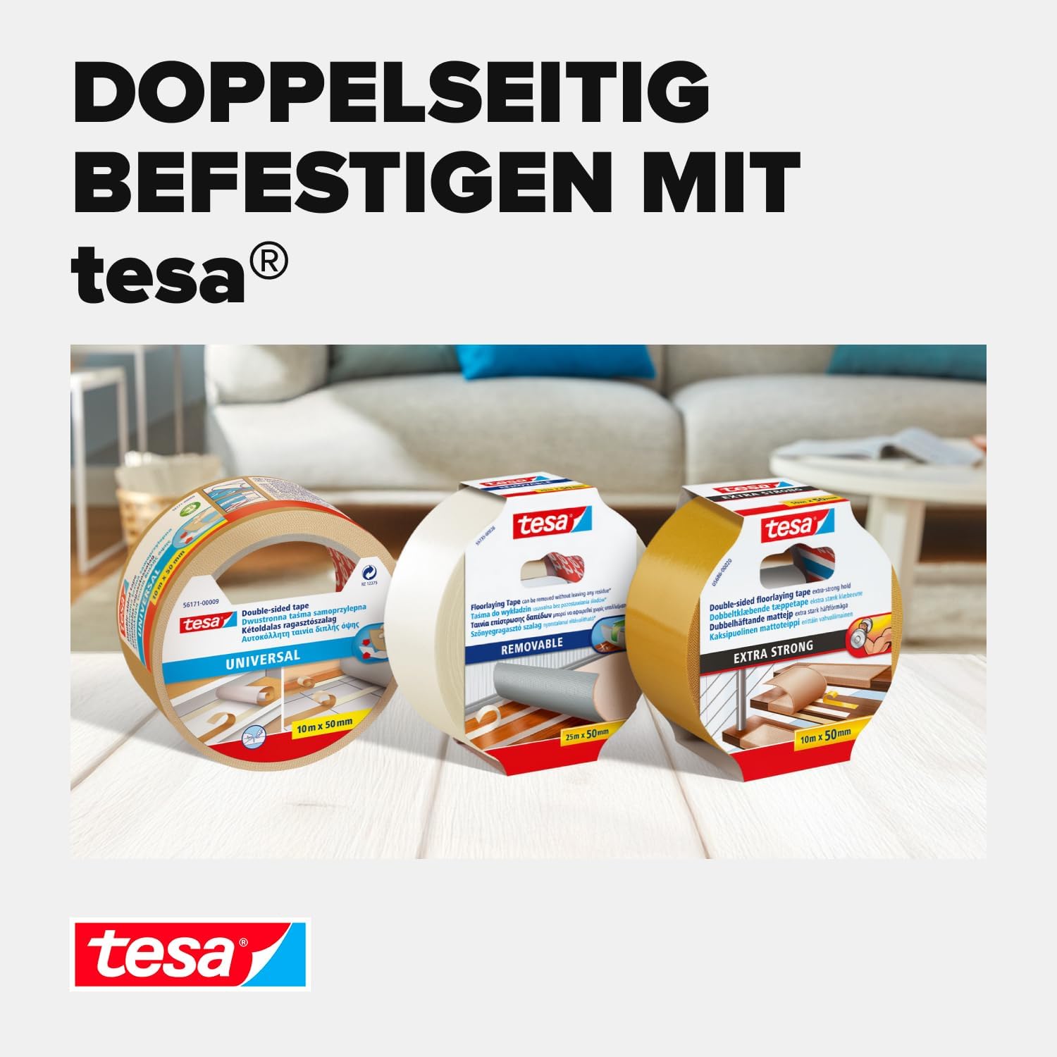 Thumbnail 6 de tesa Doppelseitiges Klebeband Universal – 25 m x 50 mm