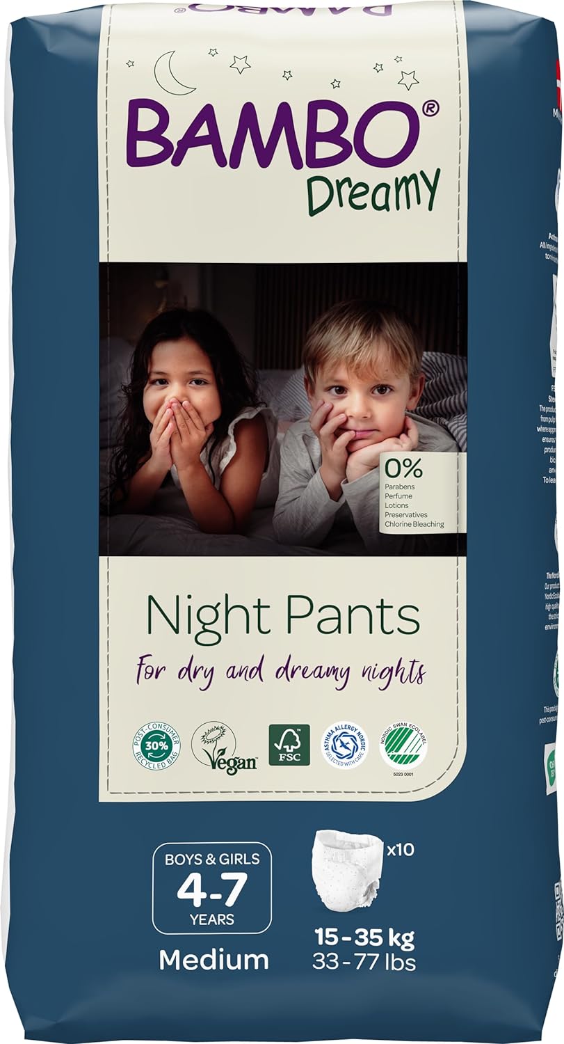 Thumbnail 6 de Bambo Nature Dreamy Night Pants Nappies (Pull-Up) for children 8–15, 35–50kg – 60 pack