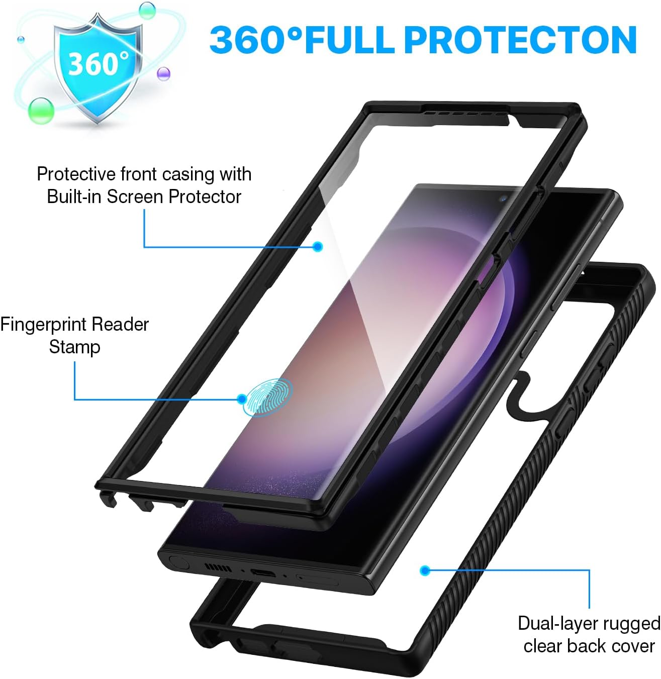 Thumbnail 1 de CENHUFO Samsung Galaxy S23 Ultra case 360° protection