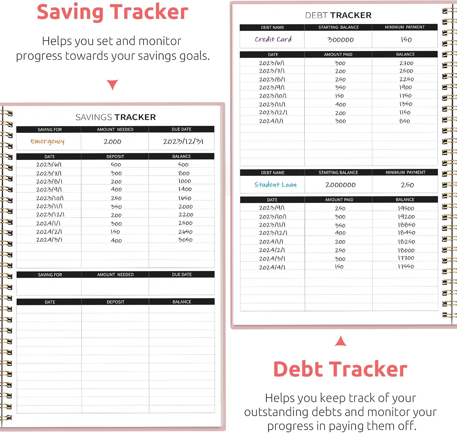 Detalle de Taja Budget Planner, 150 Pages