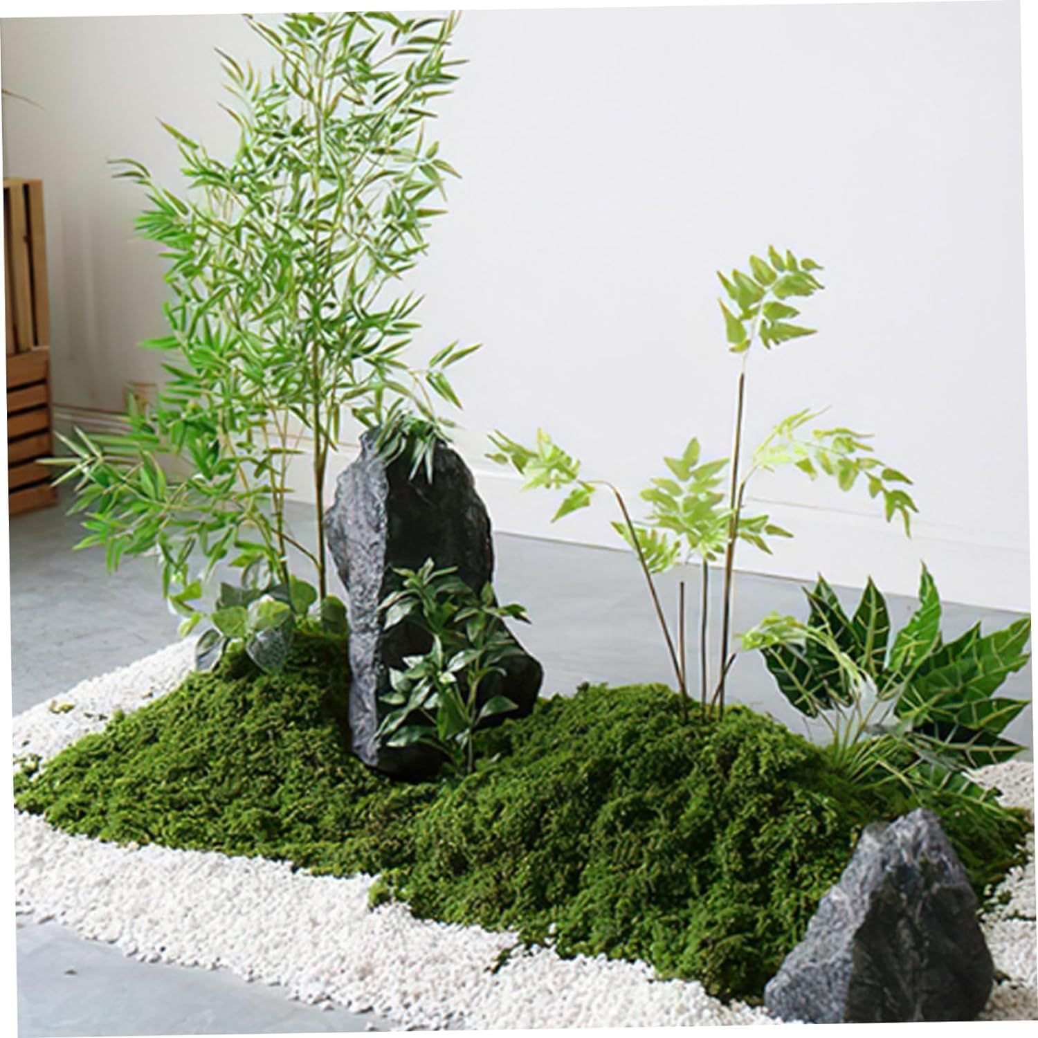 Detalle 2 de YUNXIASW Artificial Moss 50g – Realistic Lichen for Pots, Craft & Garden