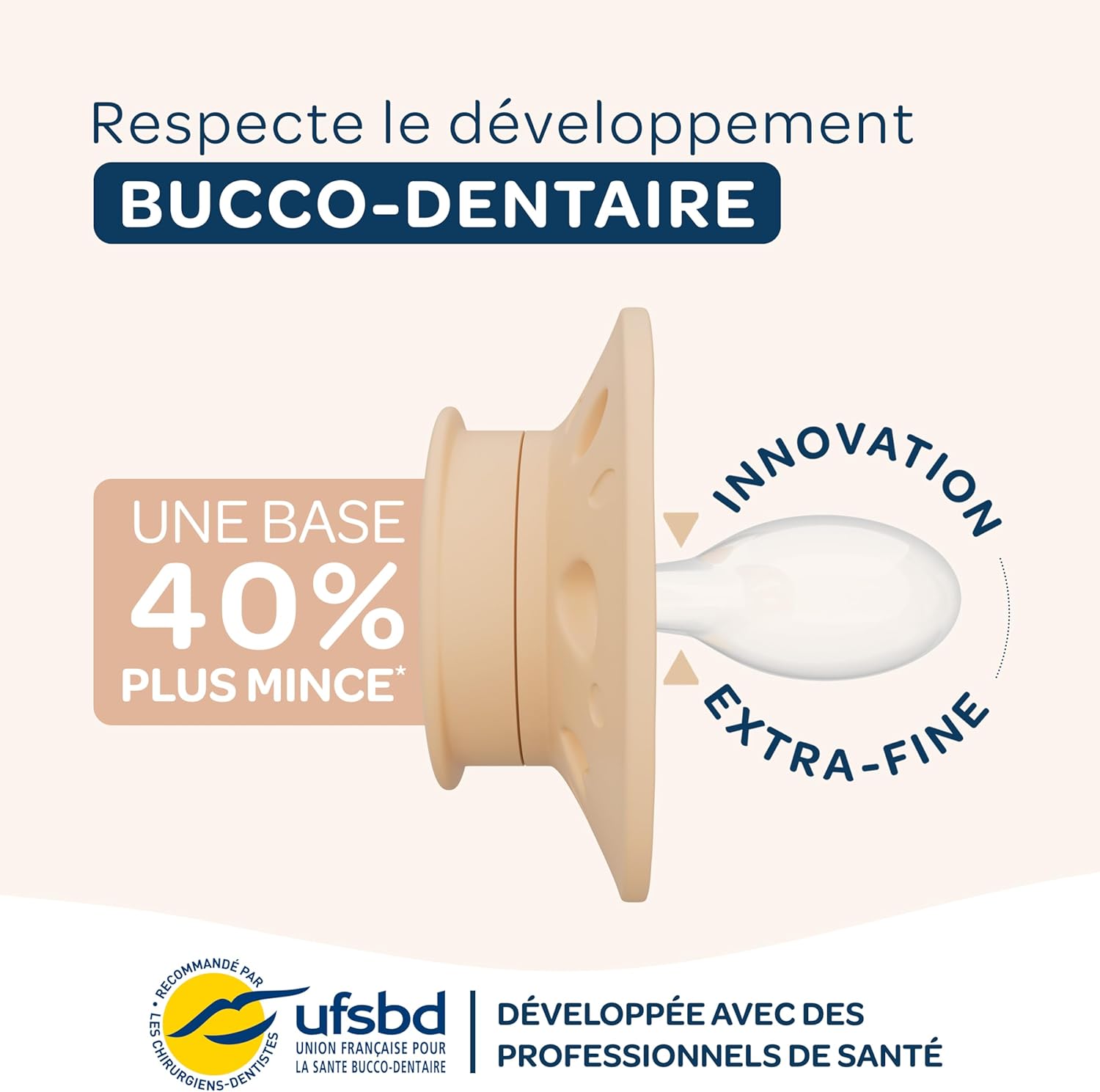 Thumbnail 2 de BIOLANE – Lot de 2 sucettes anatomiques et Attache-tétine Beige (18 mois et +)