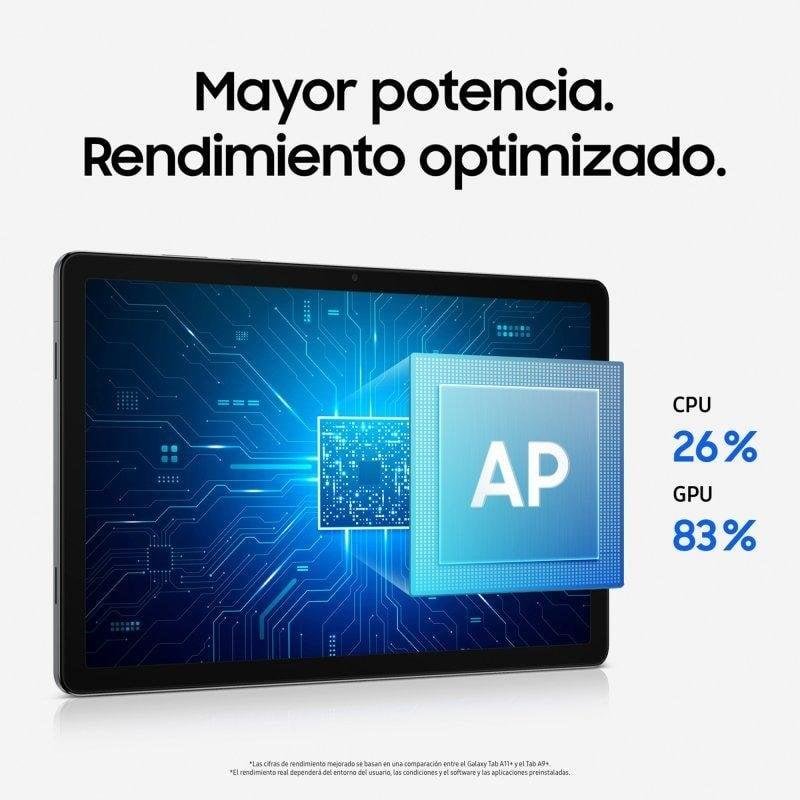 Thumbnail 1 de Samsung Galaxy Tab A11 Plus 5G 11" | 256 GB Gris, batería de larga duración