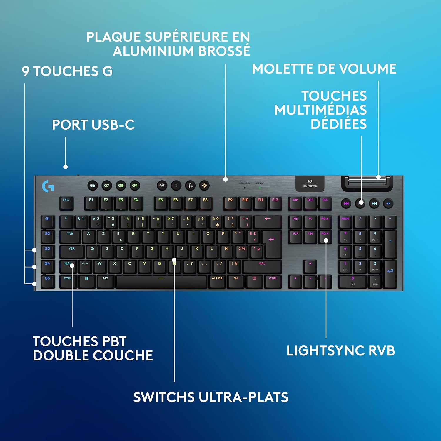 Thumbnail 5 de Logitech G G915 X clavier gaming ⌨
