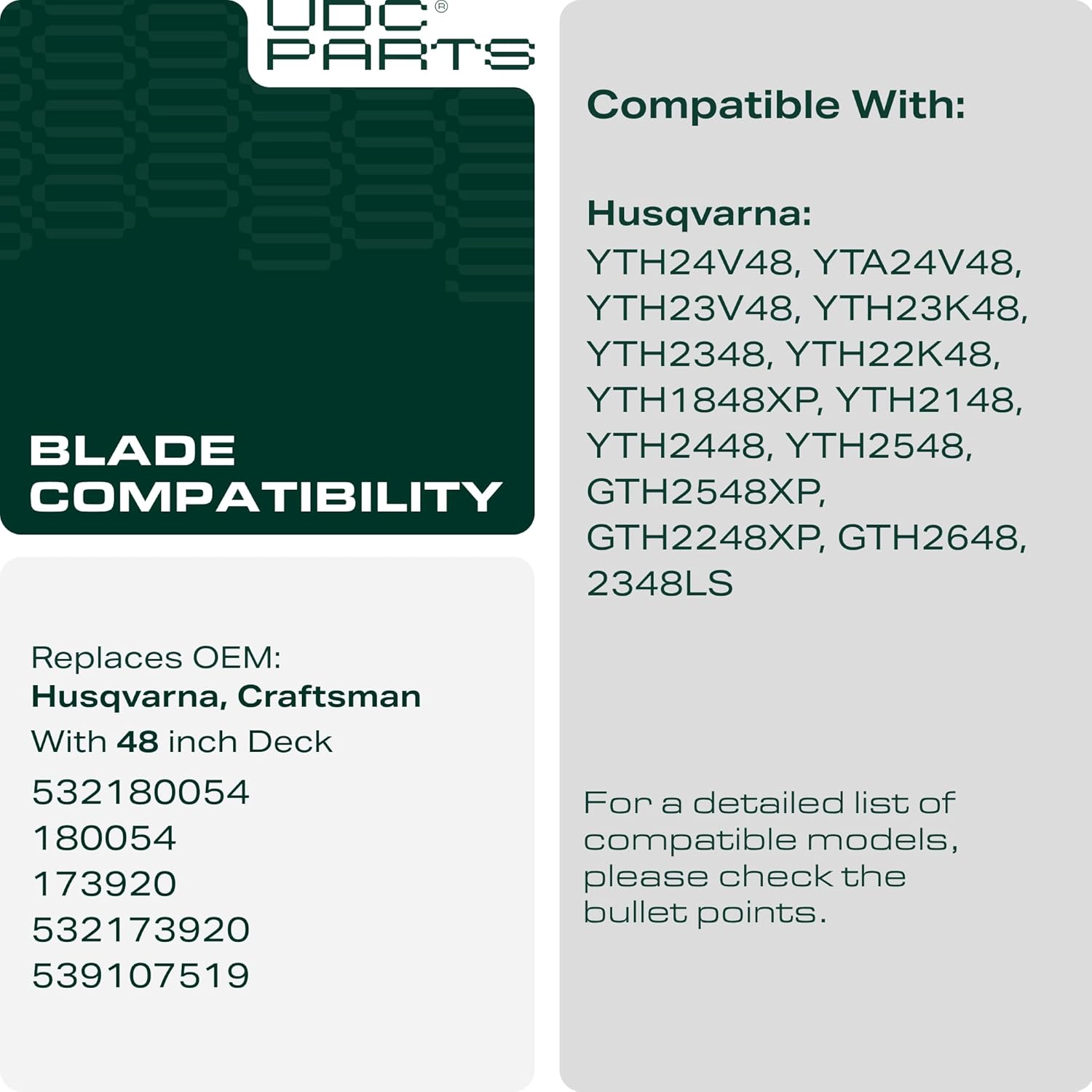Thumbnail 2 de UDC Parts 532180054 High Lift Mulching Lawn Mower Blades Replacement (3-Pack)