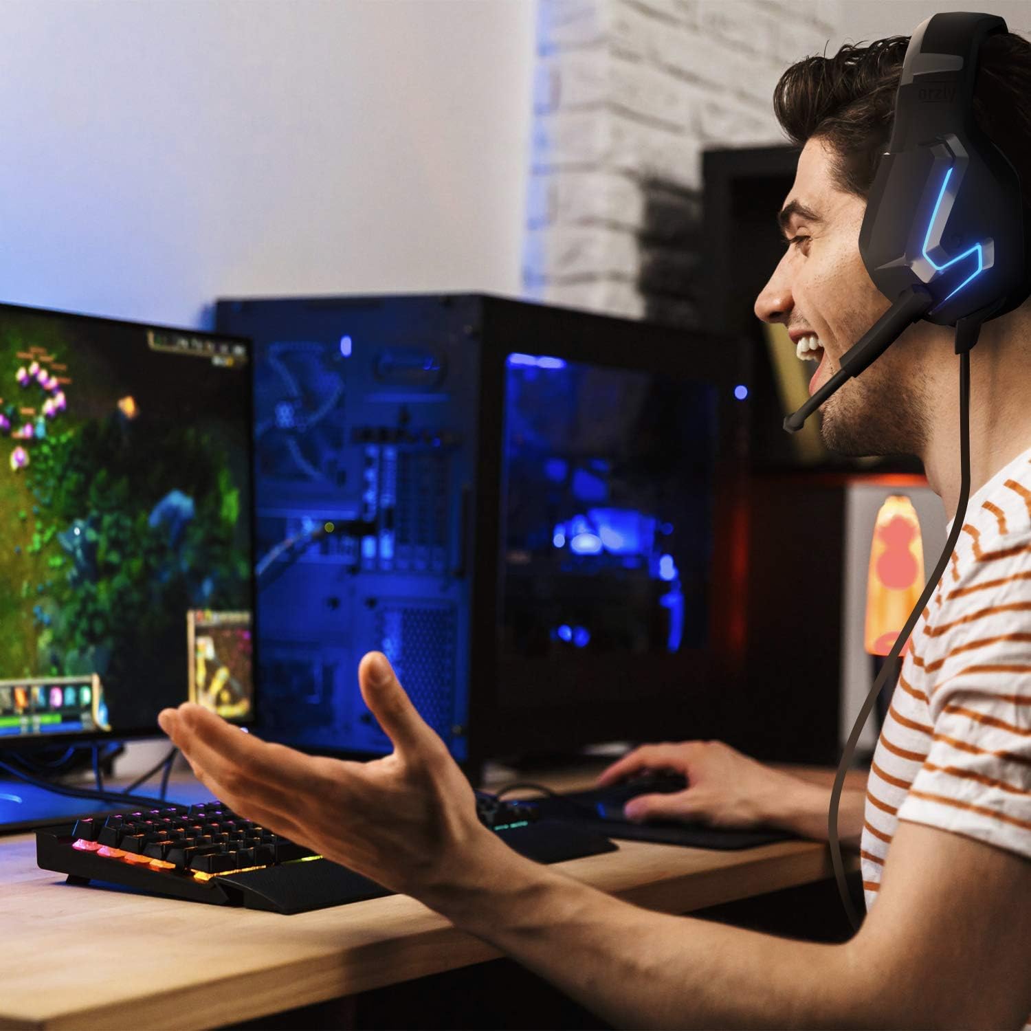 Thumbnail 5 de Orzly Hornet RXH-20 cuffie gaming stereo con microfono Abyss per PS5, PS4, Xbox, Switch e PC/Mac