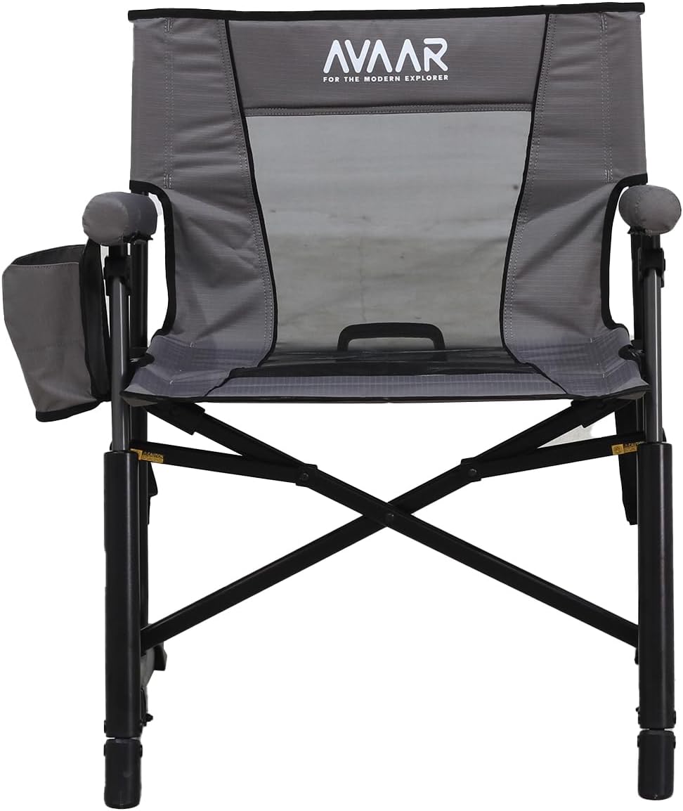 Detalle 1 de AVAAR AMZCPTCHAIR-GRAY Go-Flow Compact Rocking Camping Chair, 400 lb, Gray