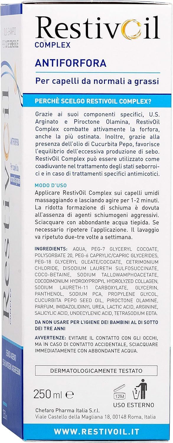 Detalle 2 de RestivOil Complex shampoo antiforfora 250 ml
