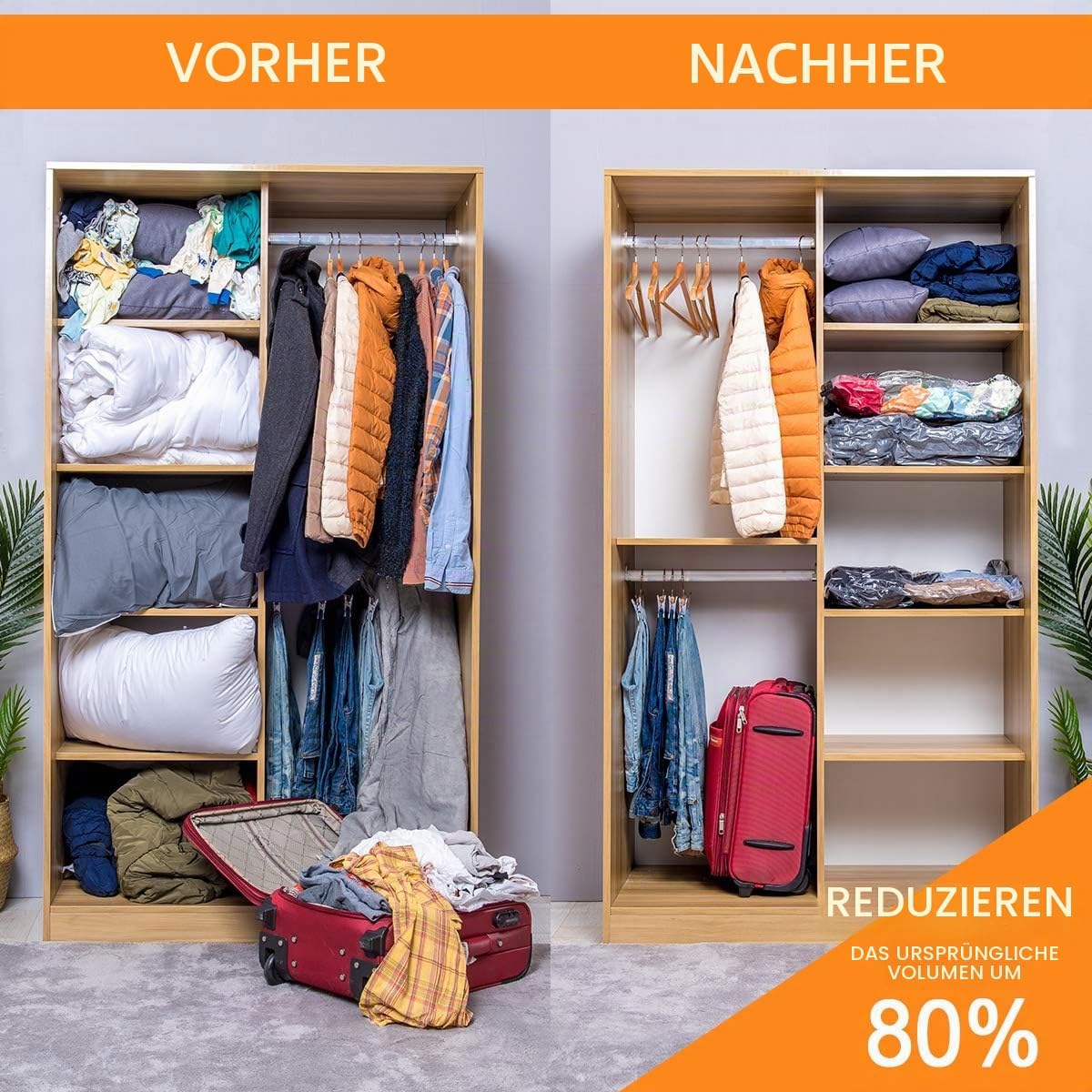 Thumbnail 6 de Vakuumbeutel-Set für Kleidung, Bettdecken & Kissen – 10-tlg Jumbo/ Large, luftdicht & wiederverwendbar
