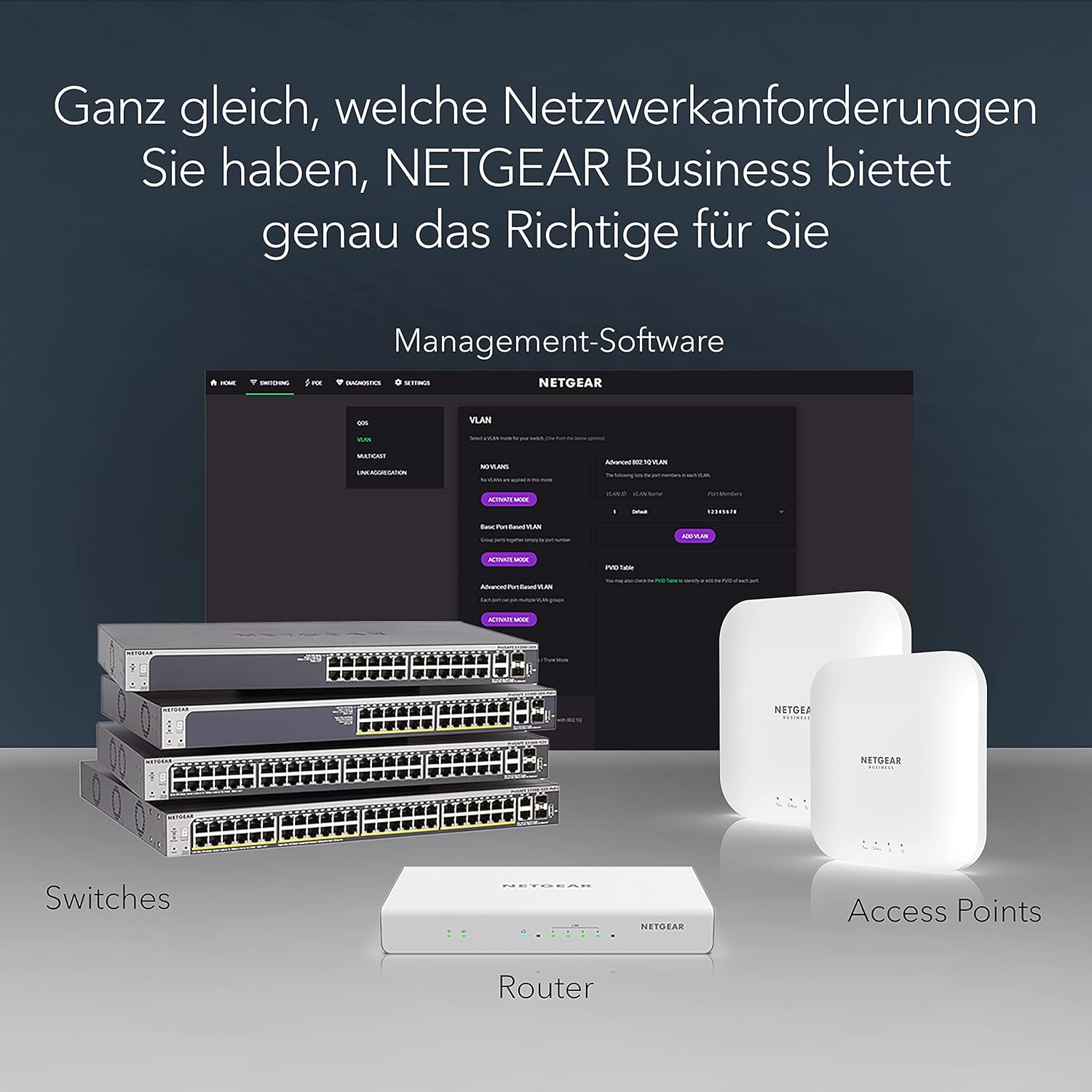 Detalle de NETGEAR GS324 24-Port Gigabit-Ethernet-Switch (Plug-and-Play, lüfterlos, 19-Zoll Rack) – 24x 10/100/1000