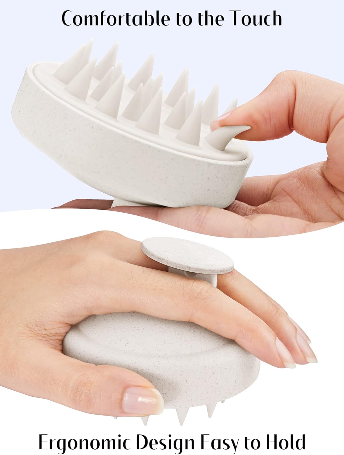 Thumbnail 1 de HEETA Brosse de massage pour cuir chevelu avec poils en silicone doux – massage et nettoyage en profondeur