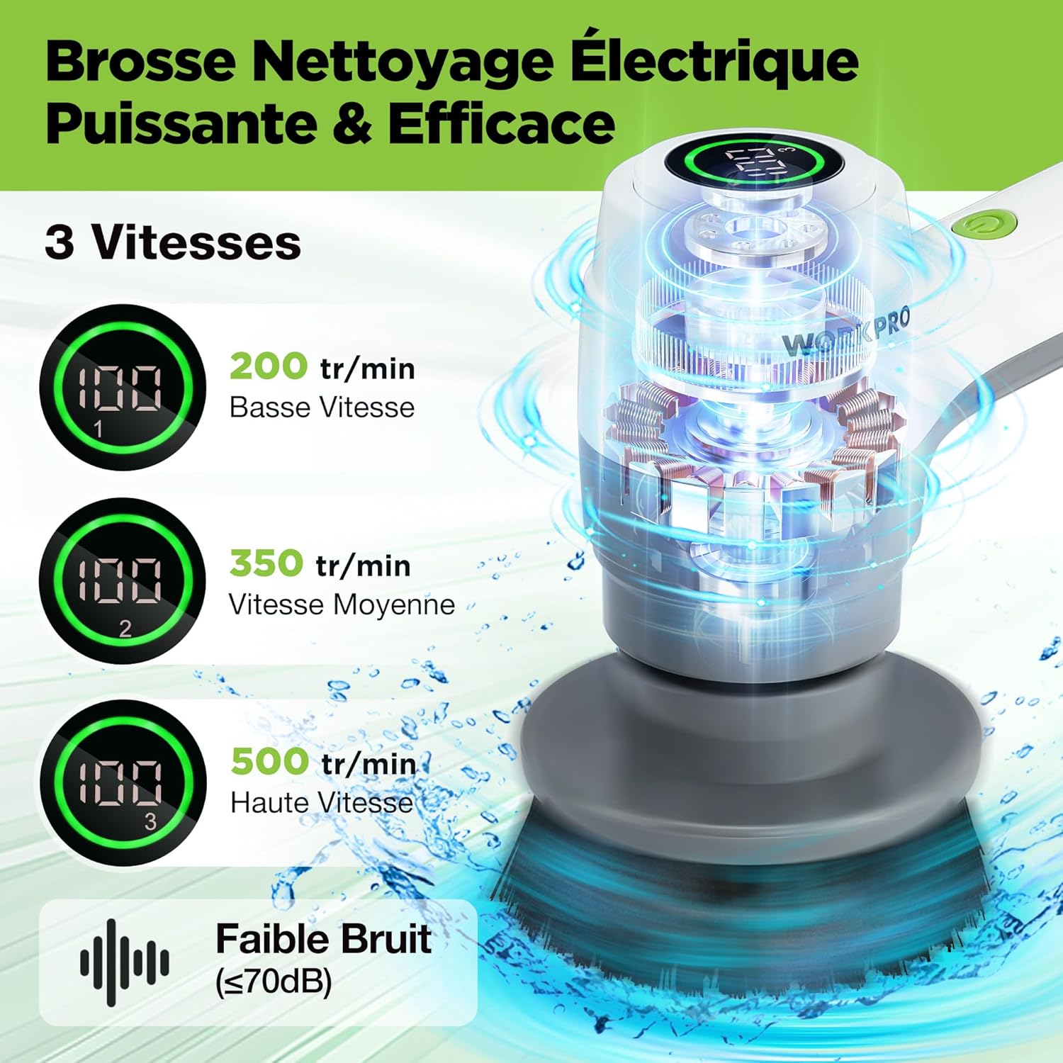 Thumbnail 1 de Brosse de nettoyage rotative WORKPRO 6 brosses