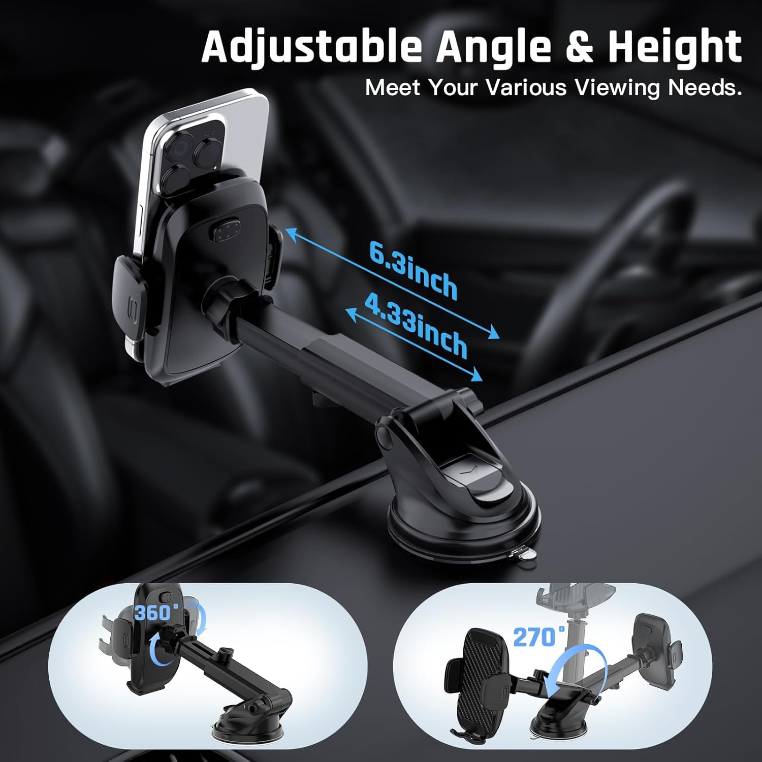 Thumbnail 4 de Vexloria Car Phone Holder universal dashboard mount