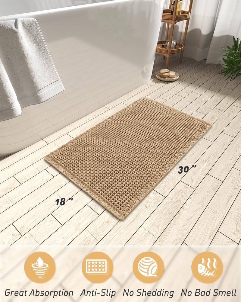 Detalle 2 de AMOAMI Upgraded Waffle Bath Mat 18" x 30