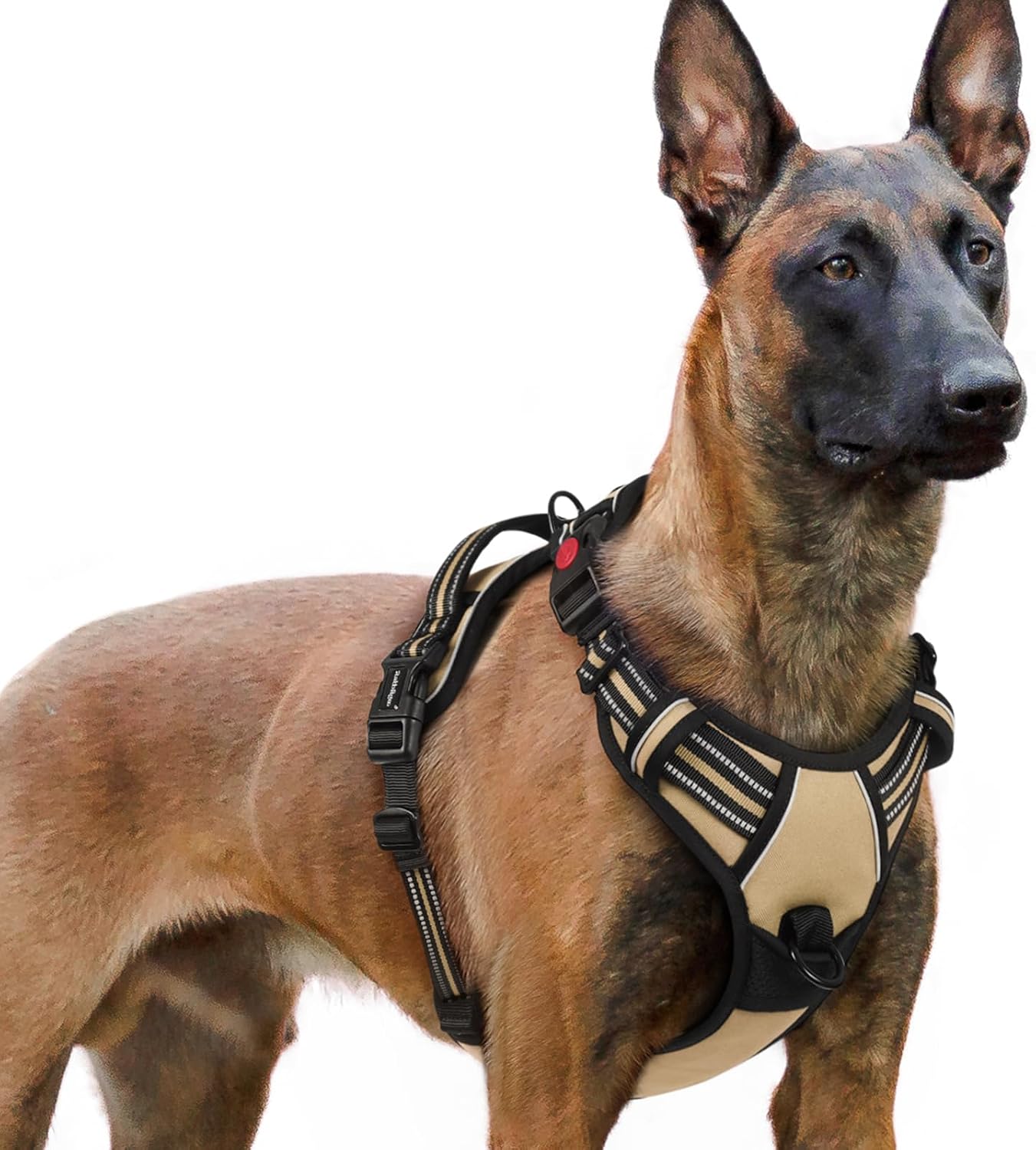 rabbitgoo Dog Harness for Large (XL) — No-Pull Adjustable Soft Padded Vest with 3 Buckles, Reflective Strips & Control Handle