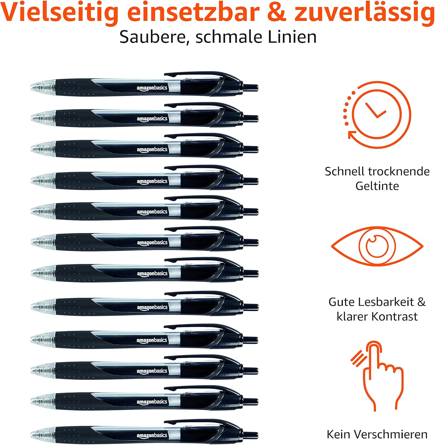 Thumbnail 2 de Amazon Basics Druckgelschreiber 12er-Pack, fein ✒