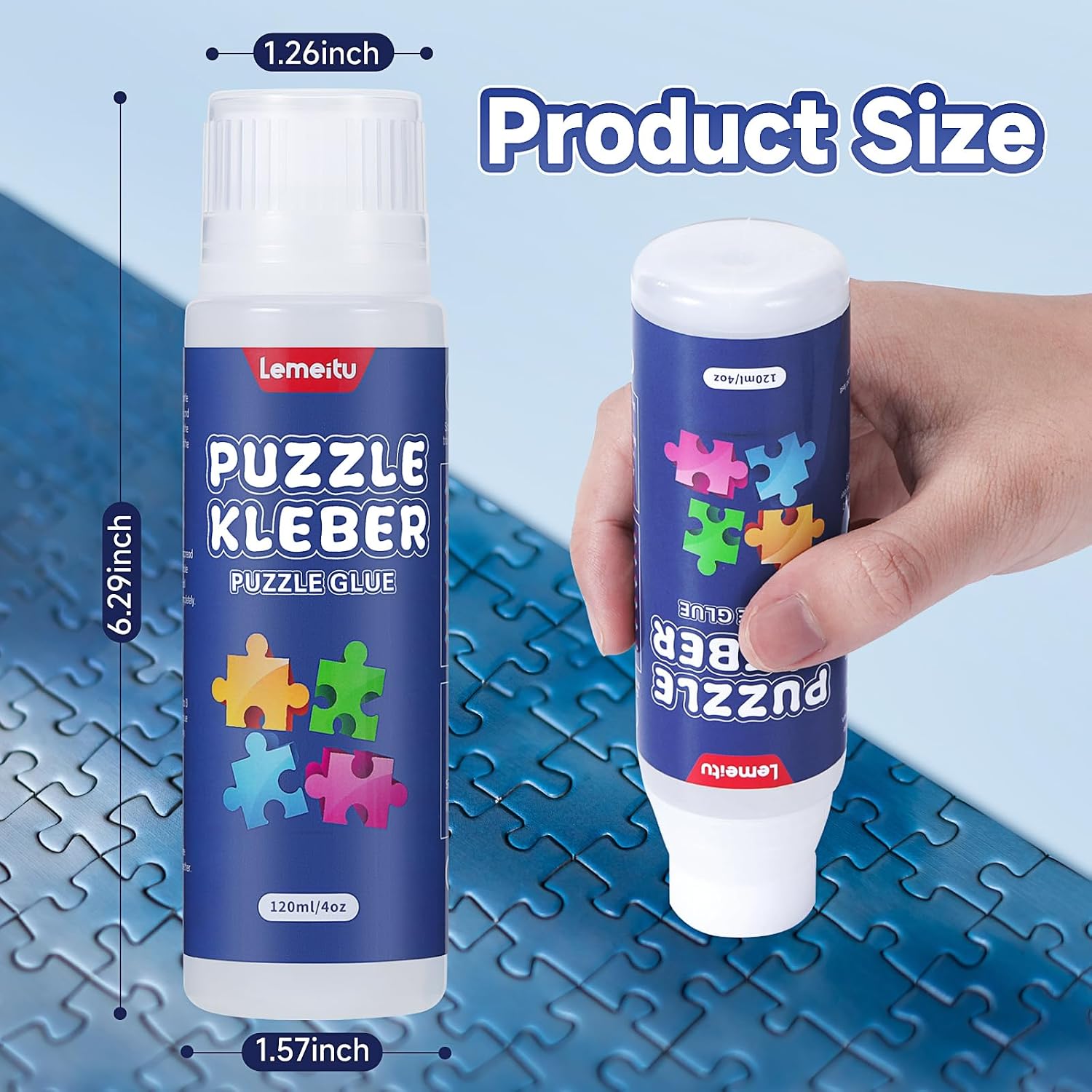 Thumbnail 1 de Lemeitu Puzzlekleber 2er-Pack – 2 × 120 ml, schnell trocknend, glasklar und geruchsfrei