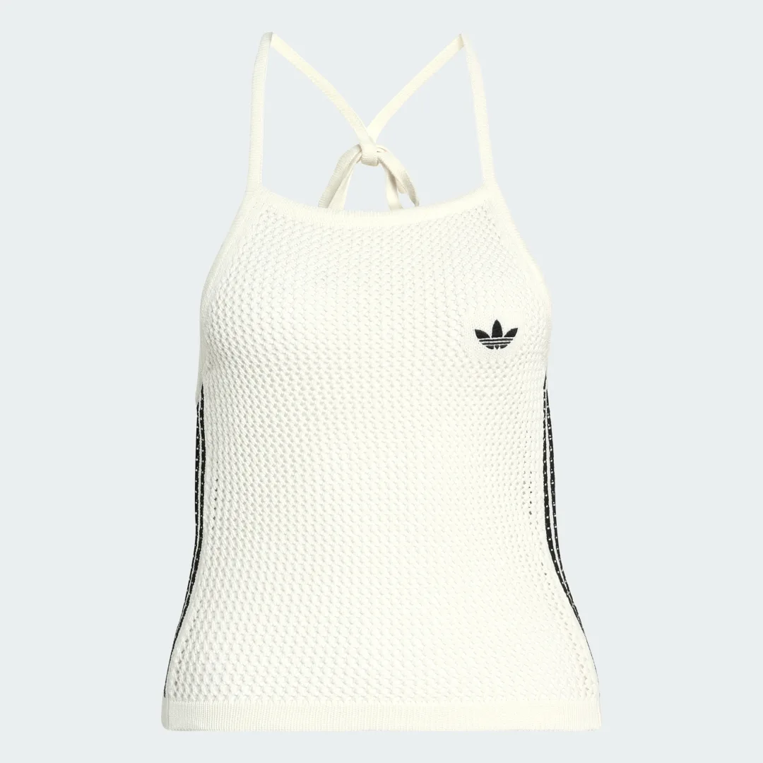 Thumbnail 3 de Camiseta de Punto con Ganchillo de Adidas - Blanca