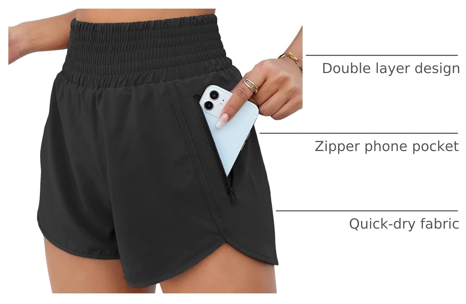 Thumbnail 3 de BMJL Women's Athletic Shorts, 2.5-Inch